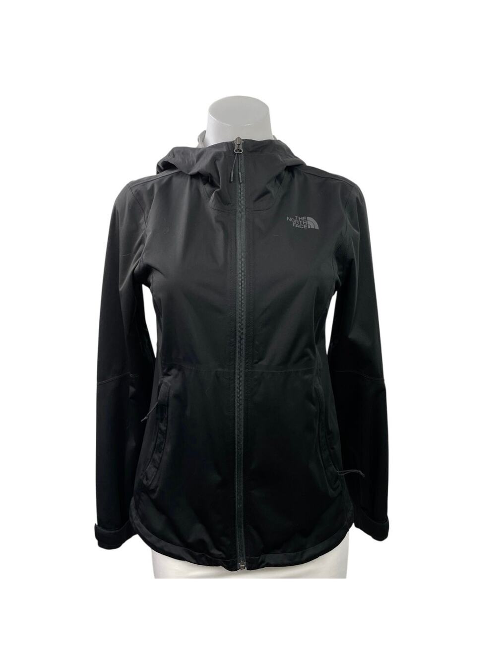 The North Face Hikesteller Women Black Waterproof Hooded Parka Shell Jacket Sz S